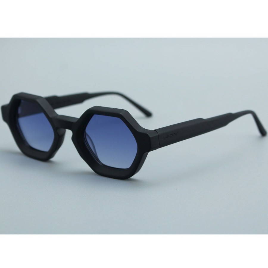 Occhiali Da Sole Leziff | Fremont Blu-Nero Satinato